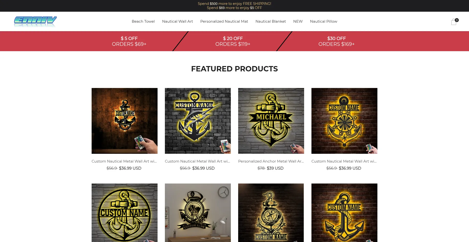 Website screenshot of Enniv.com