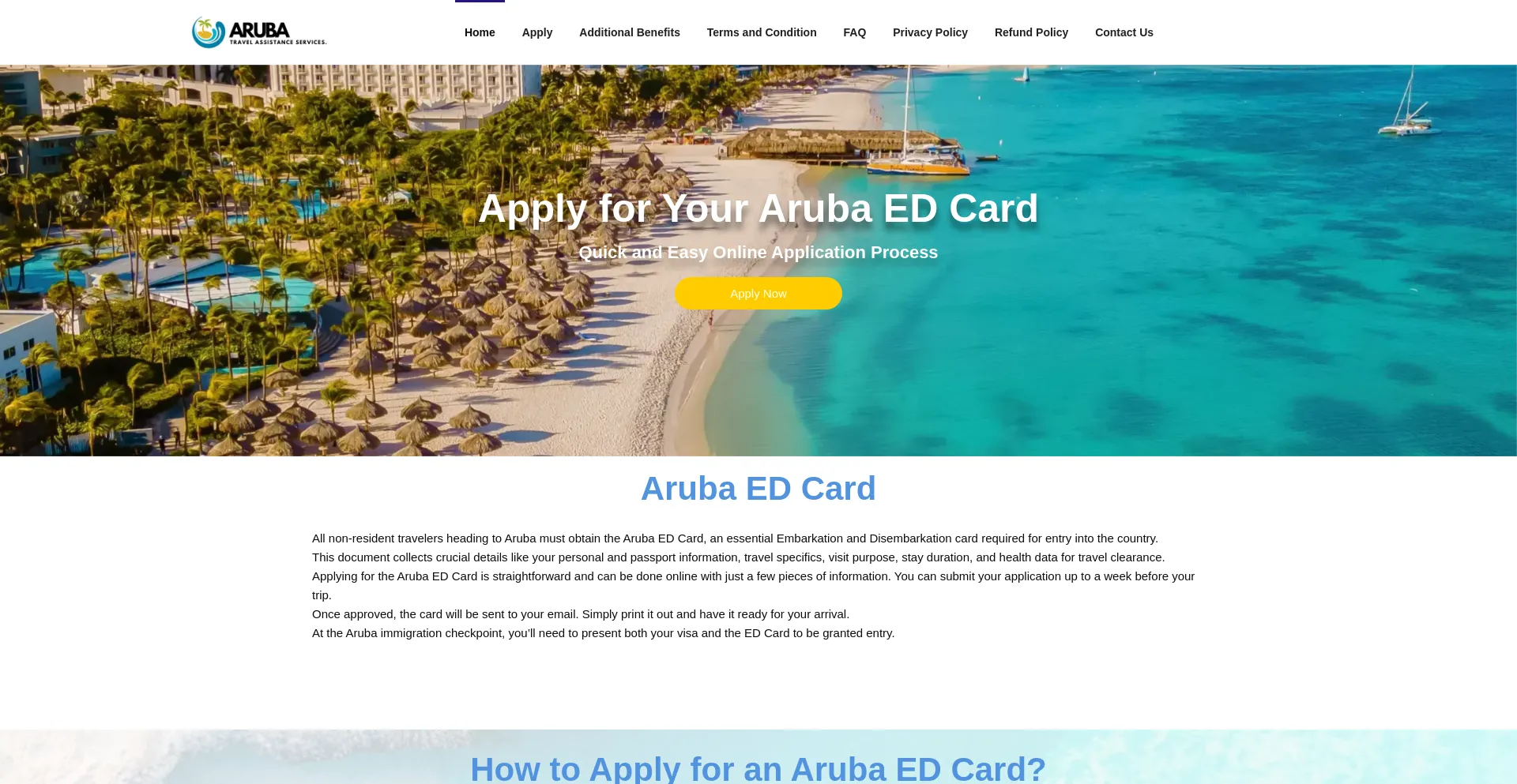 Website screenshot of Enteraruba.com