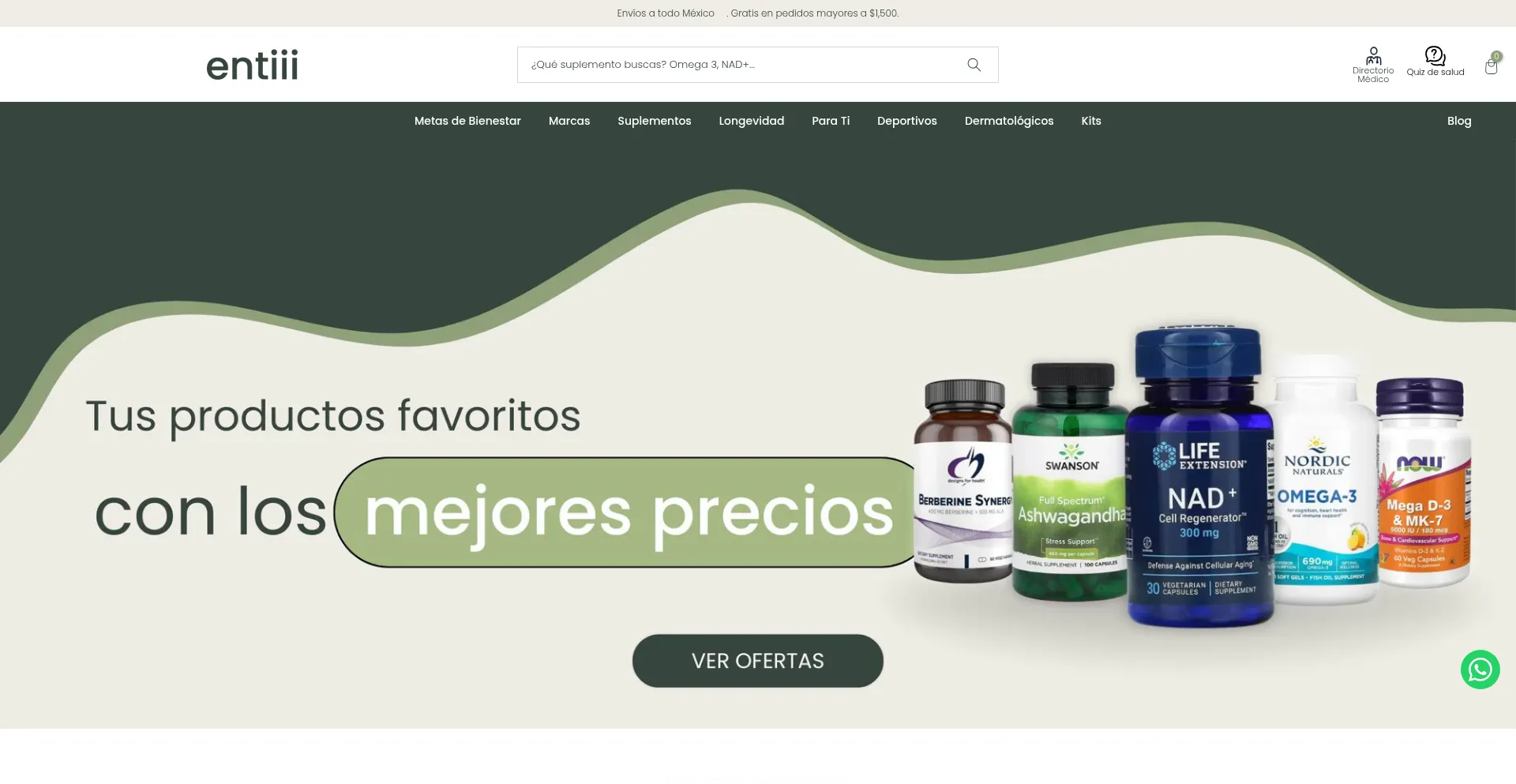Website screenshot of Entiii.com