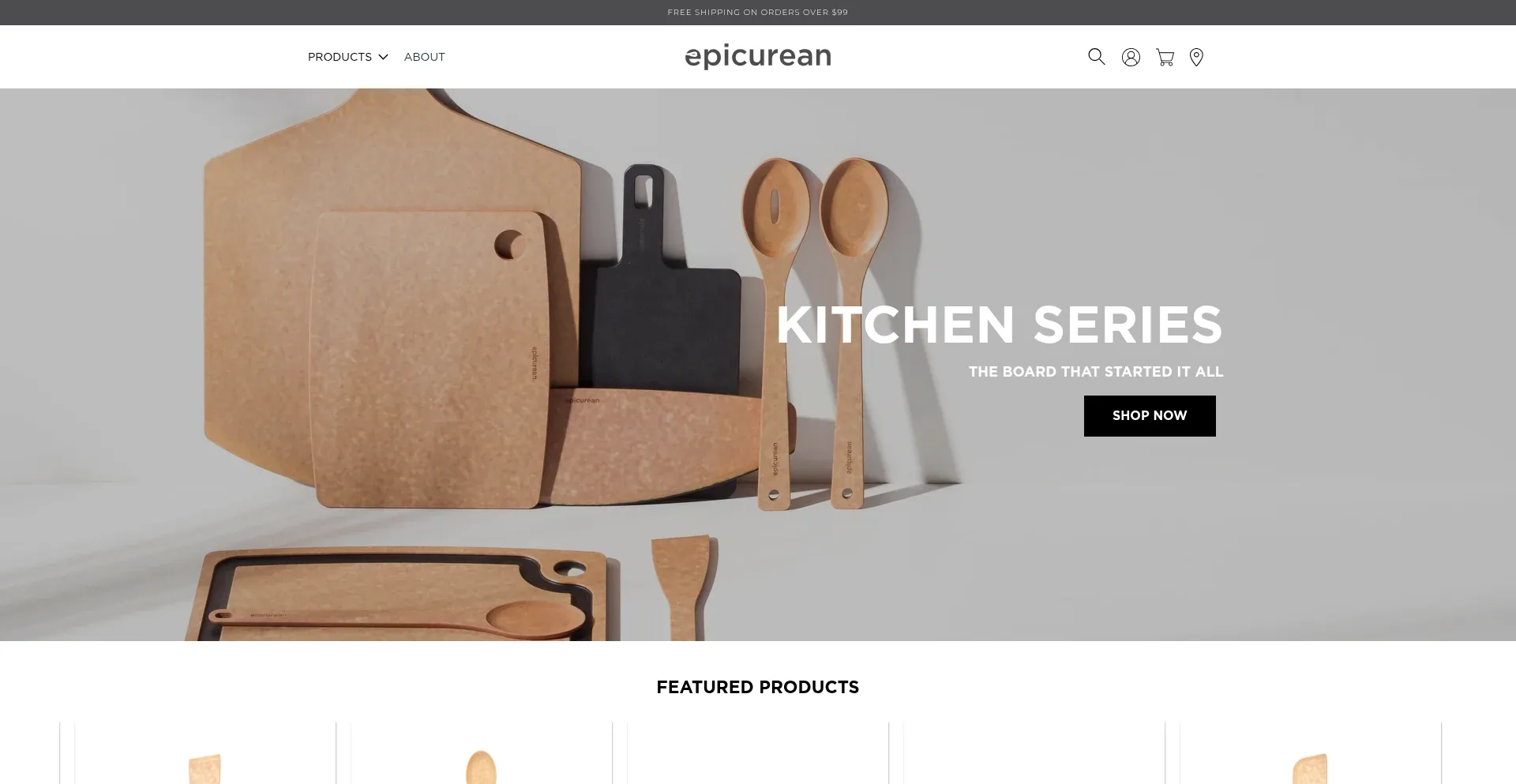 Website screenshot of Epicureanusa.com.au