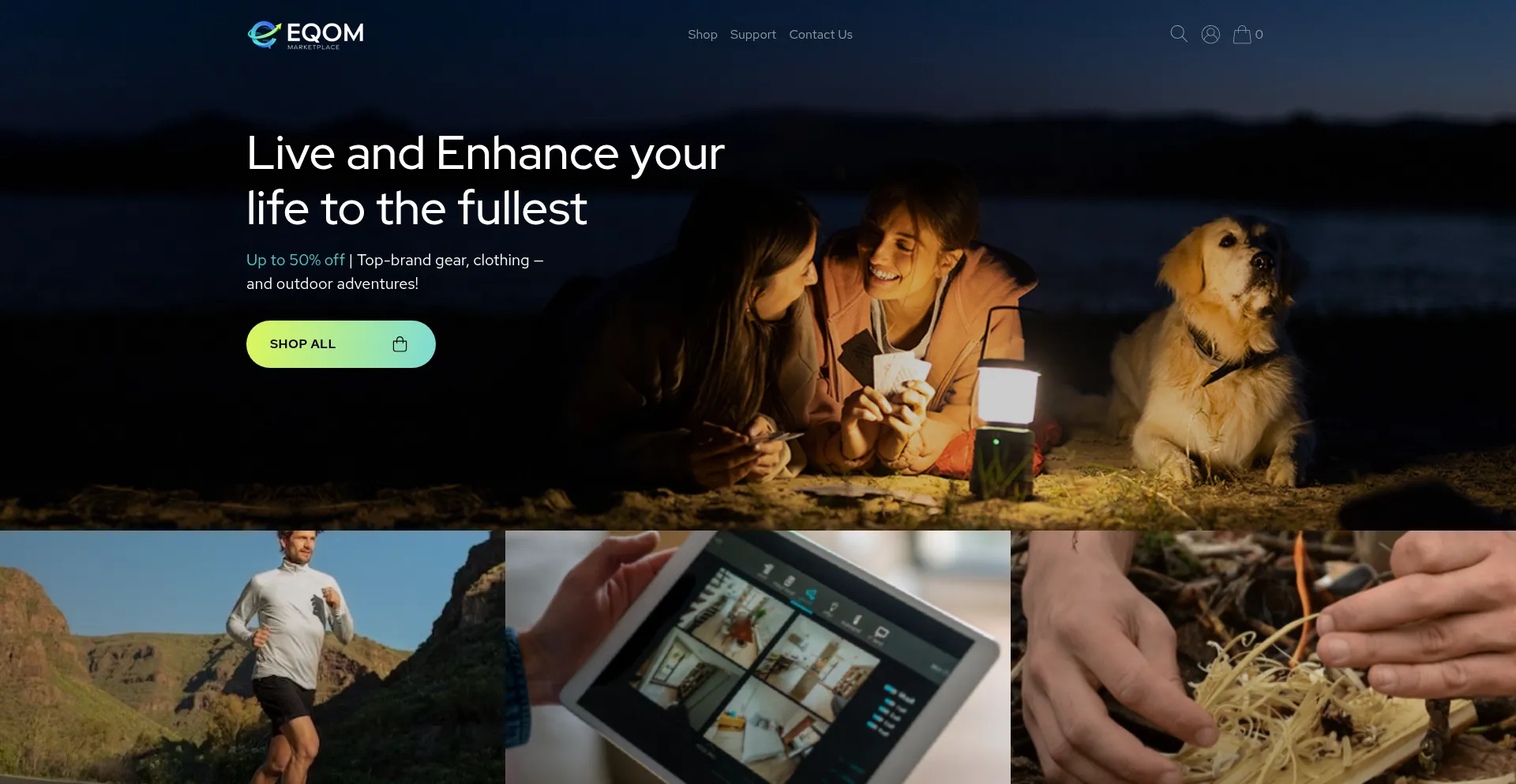 Website screenshot of Eqomplace.com