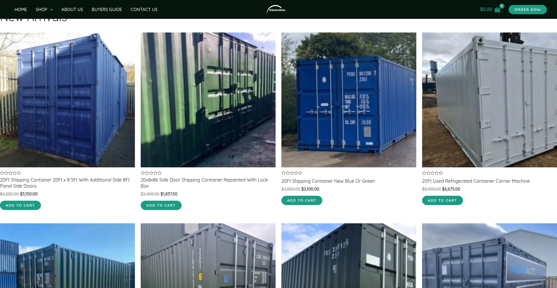 Website screenshot of Equilhaul.com