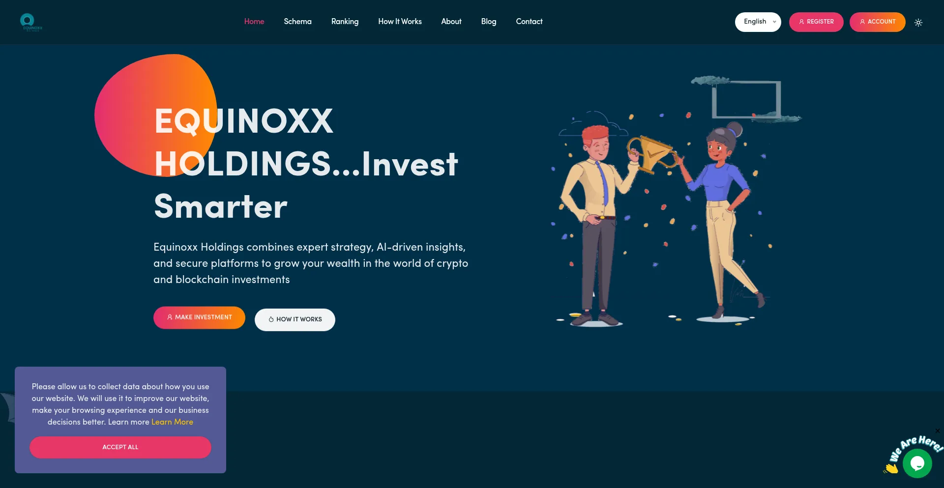 Website screenshot of Equinoxxholdings.org