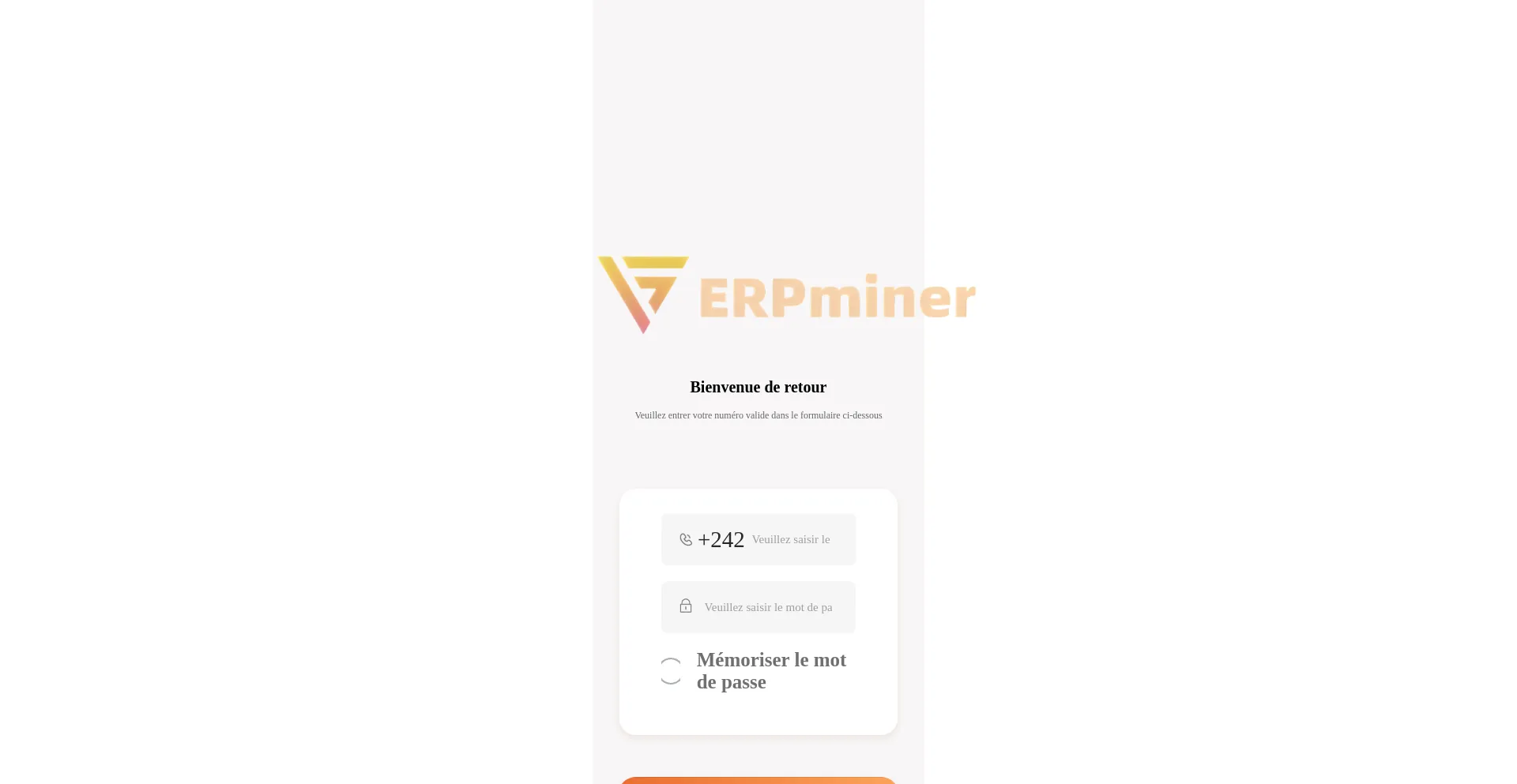 Website screenshot of Erp.erpminer.com