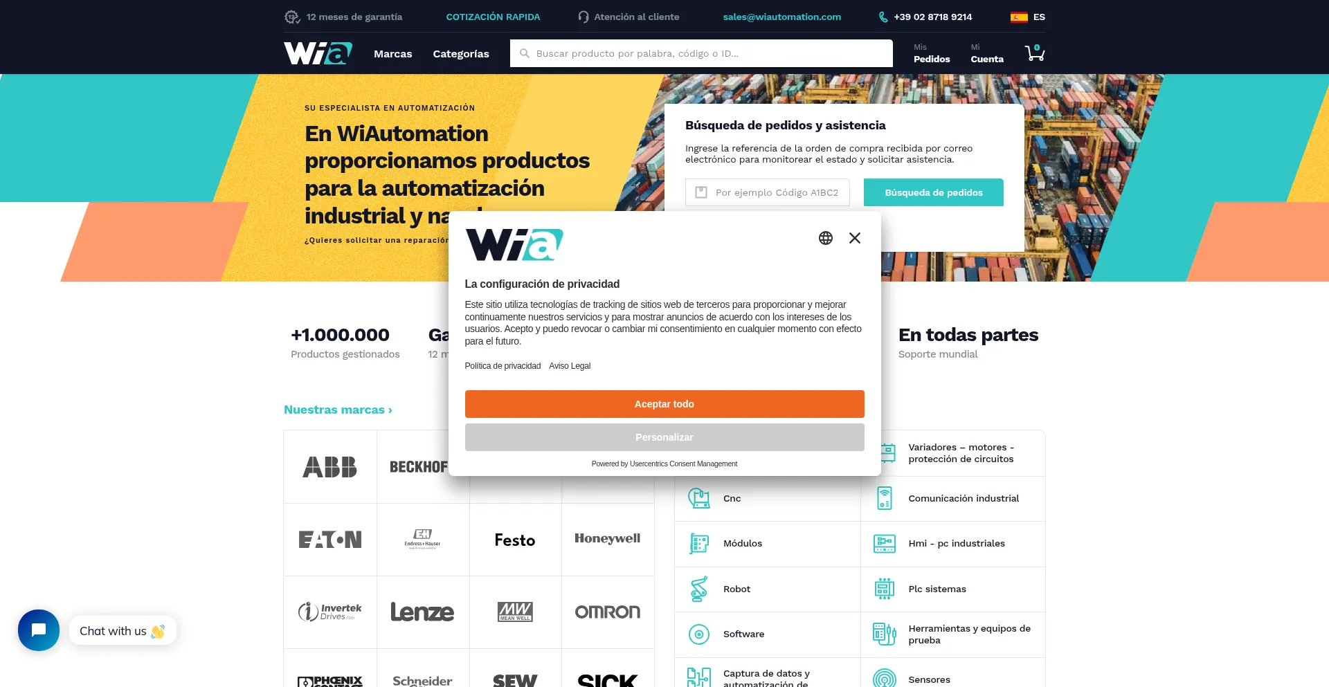 Website screenshot of Es.wiautomation.com