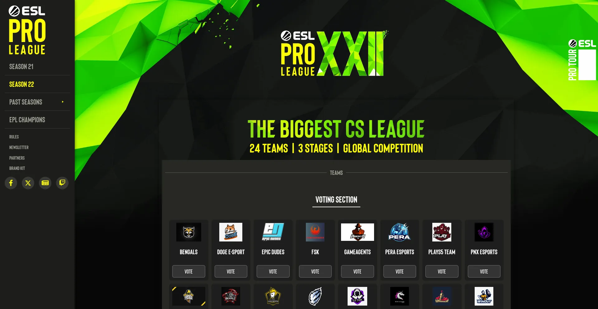 Website screenshot of Eslprogamings.com