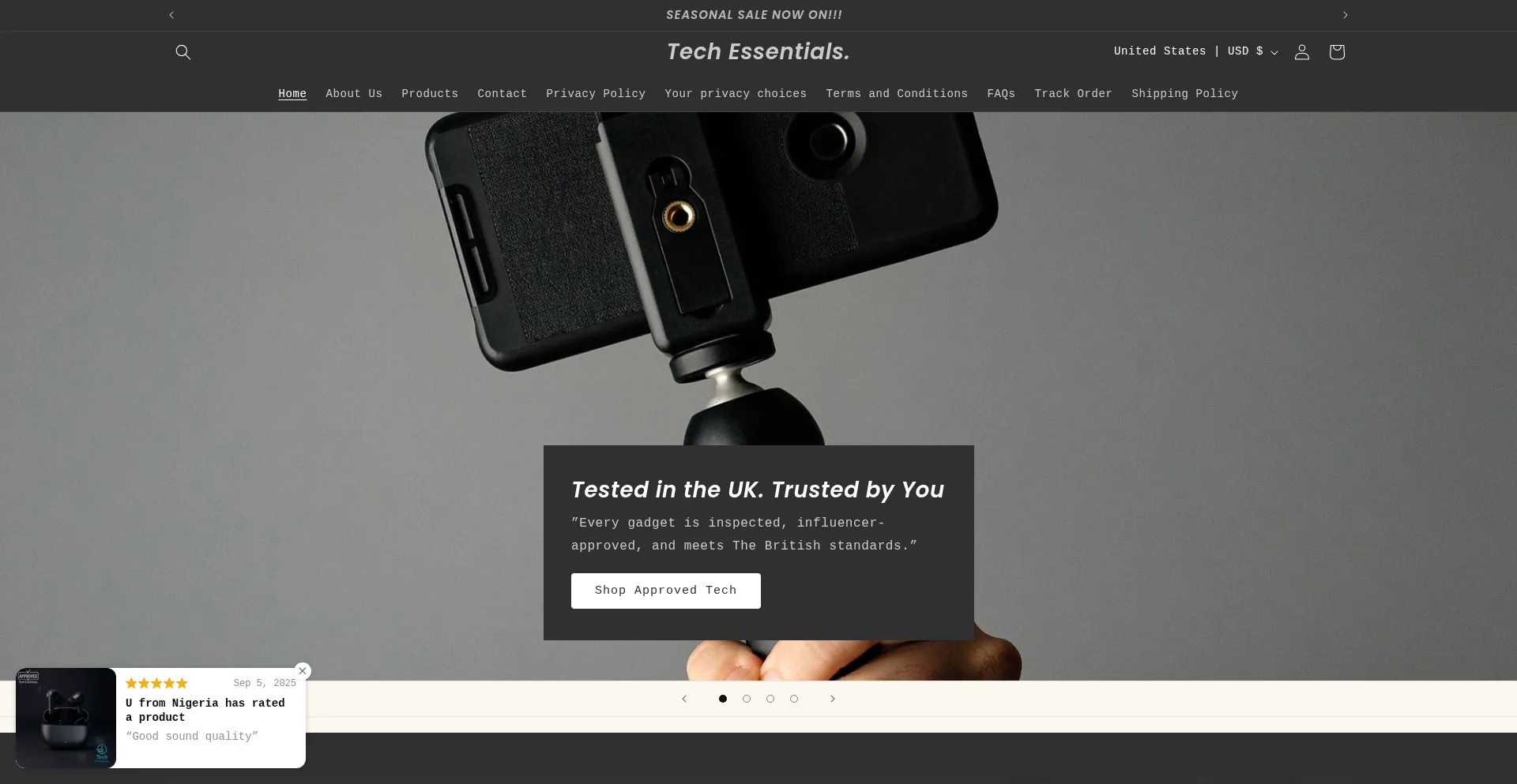 Essentialtech.shop est-il Sûr et Fiable ?