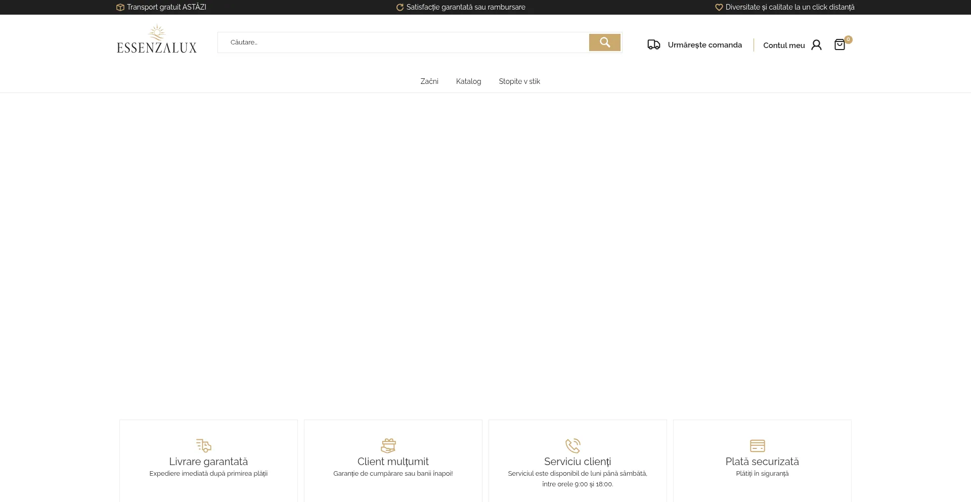 Website screenshot of Essenzaluxro.com