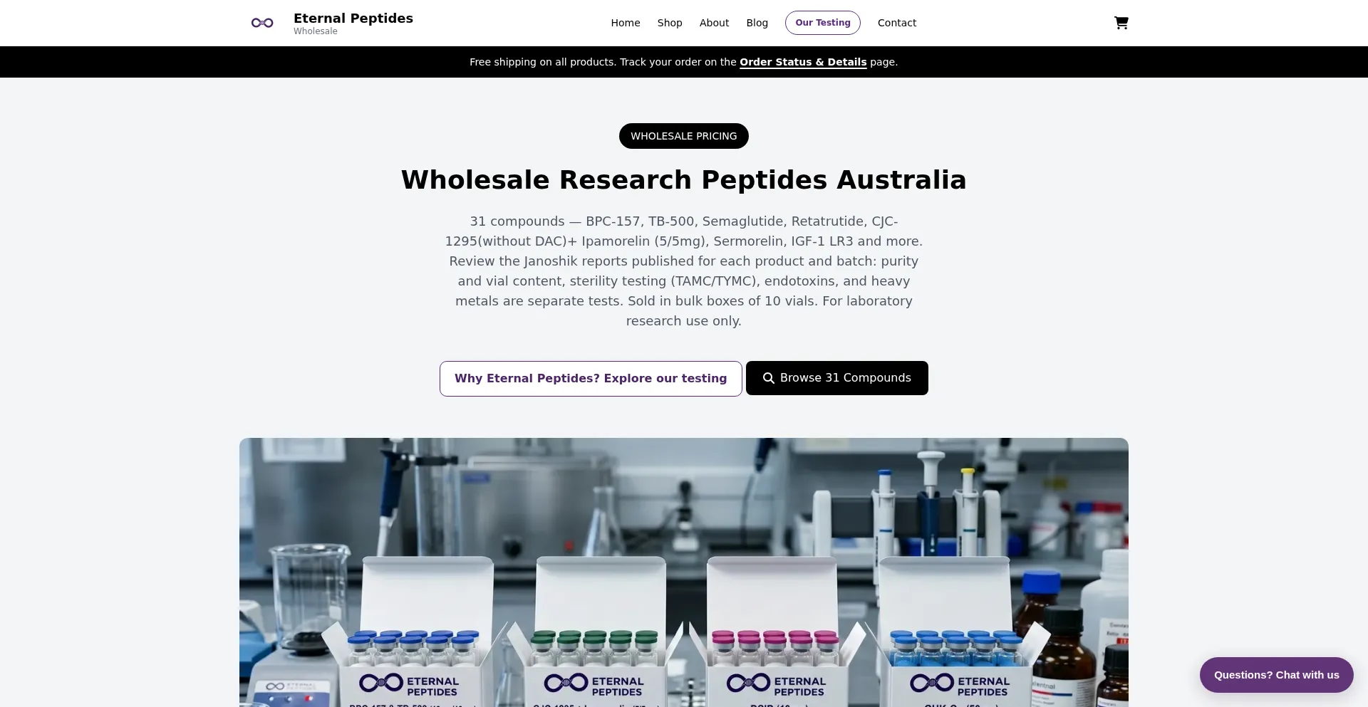 Eternalpeptideswholesale.com