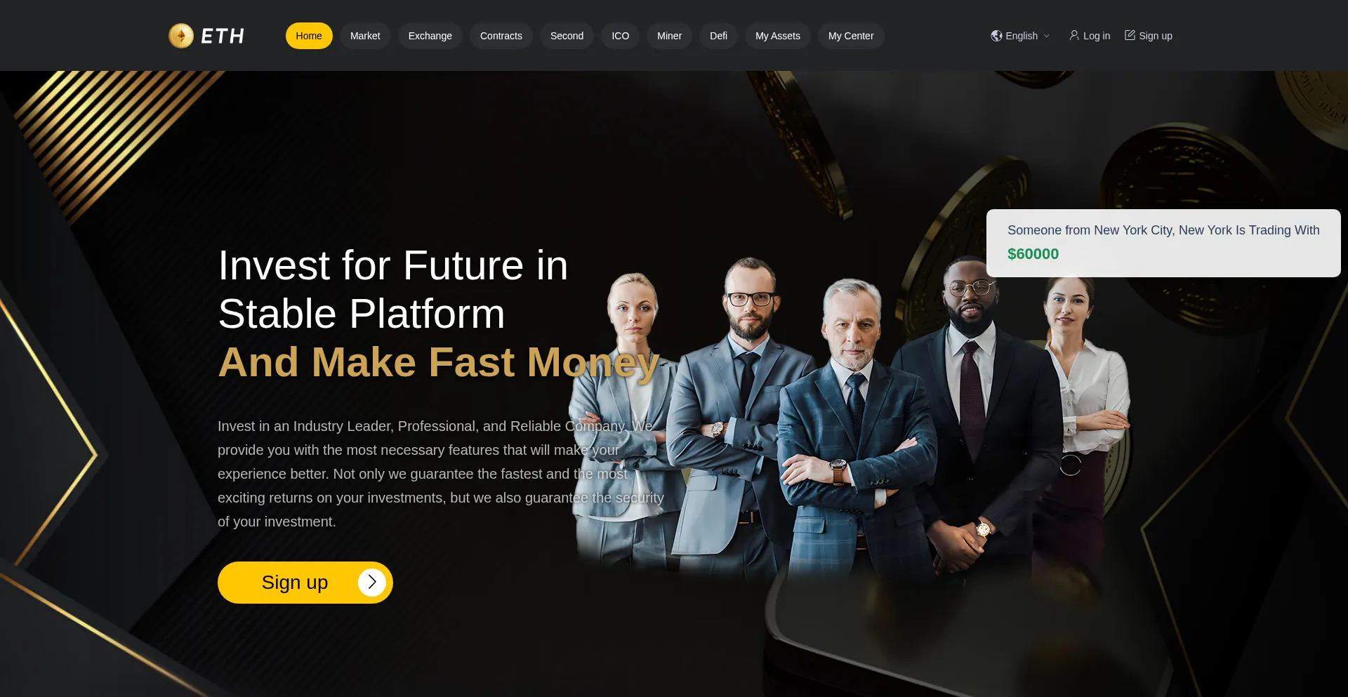 Website screenshot of Eth-strategy.com