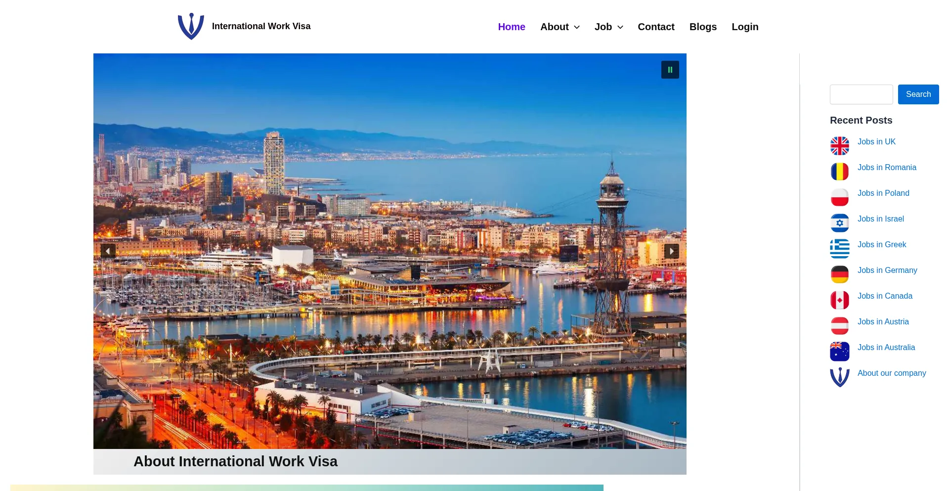 Website screenshot of Etworkvisa.com