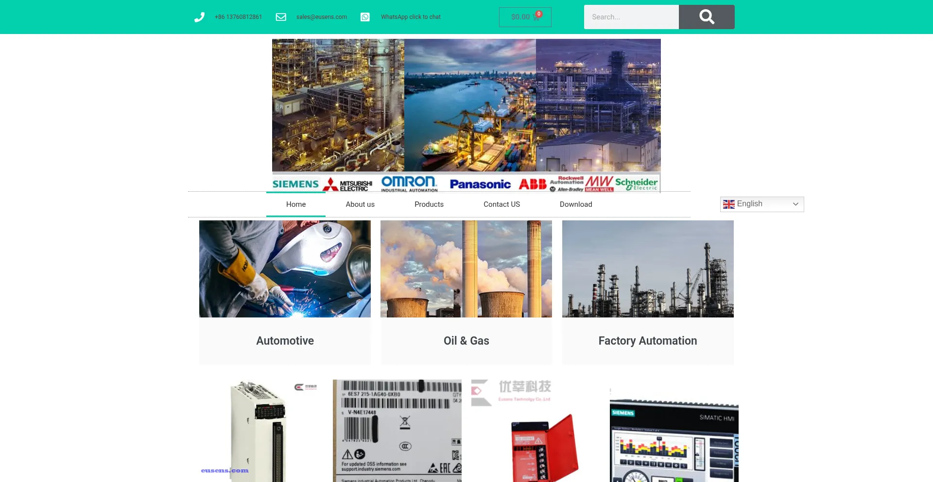 Website screenshot of Eusens.com