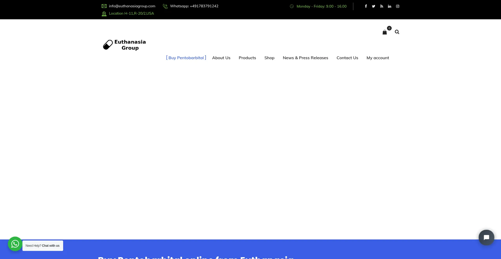 Website screenshot of Euthanasiagroup.com