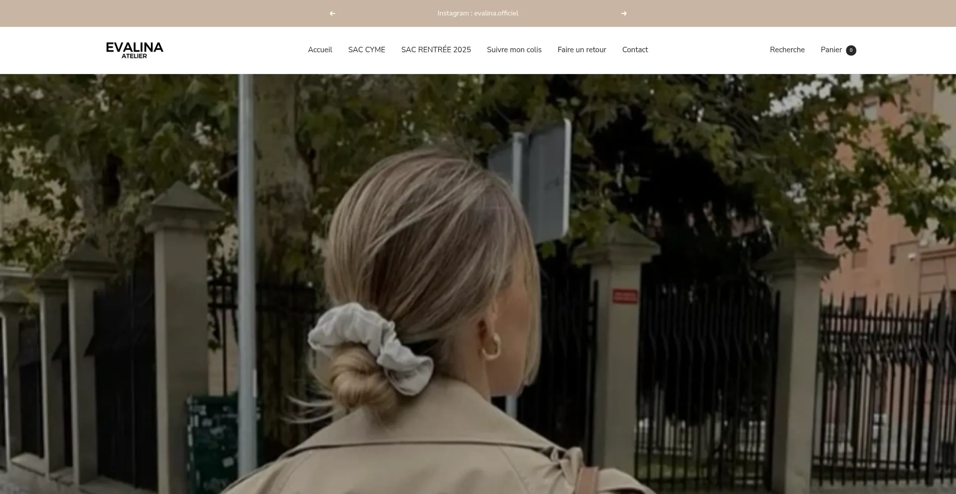 Website screenshot of Evalina-atelier.com