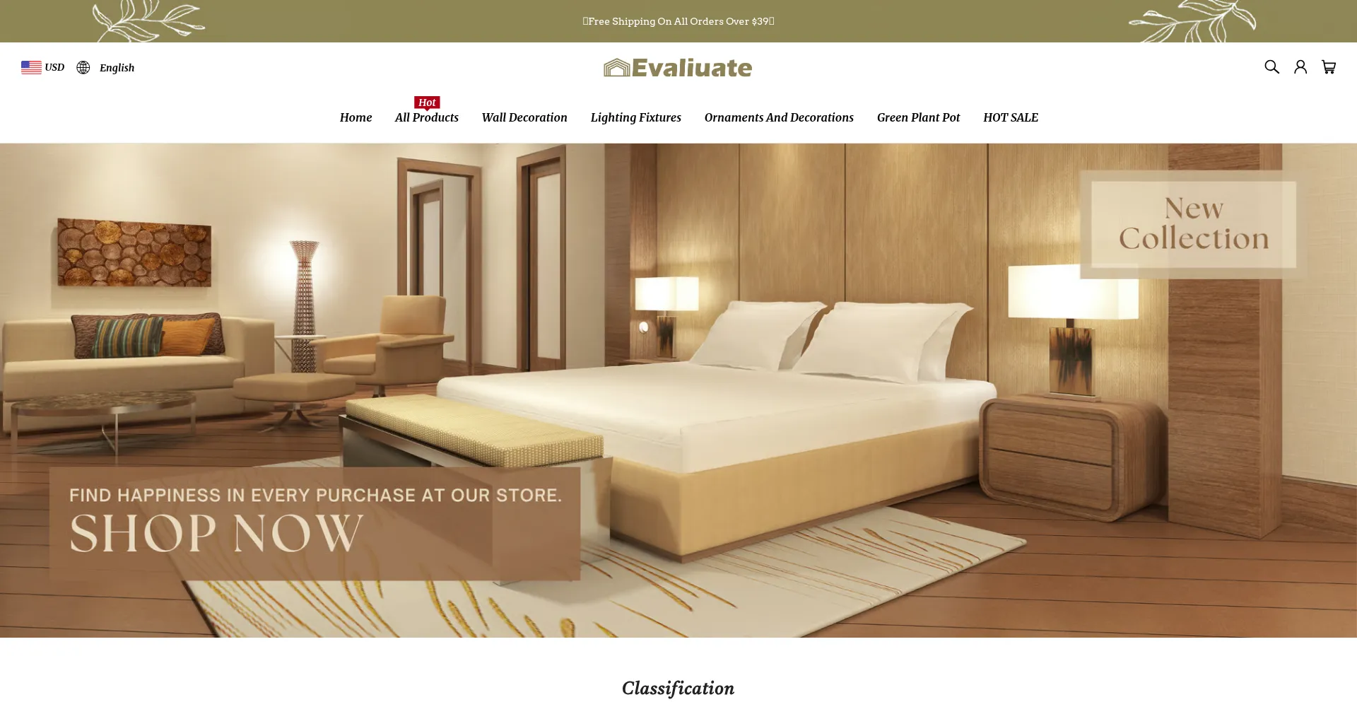 Website screenshot of Evaliuate.com