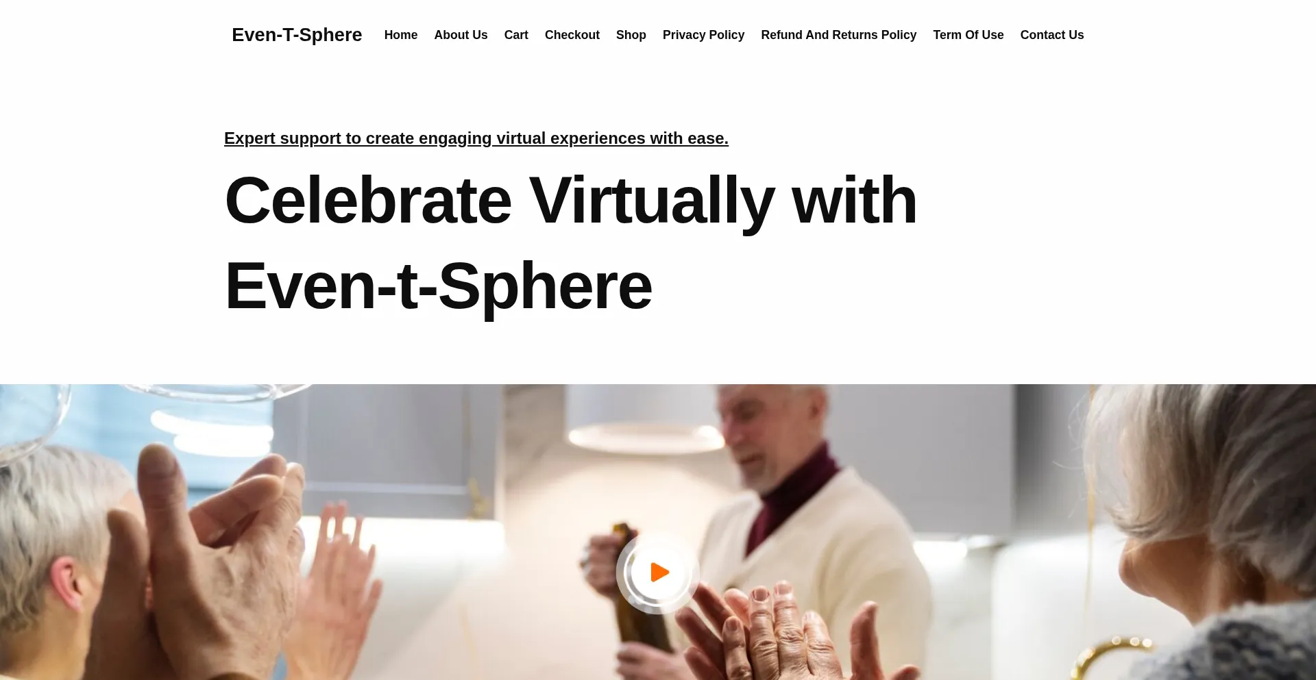 Website screenshot of Even-t-sphere.website