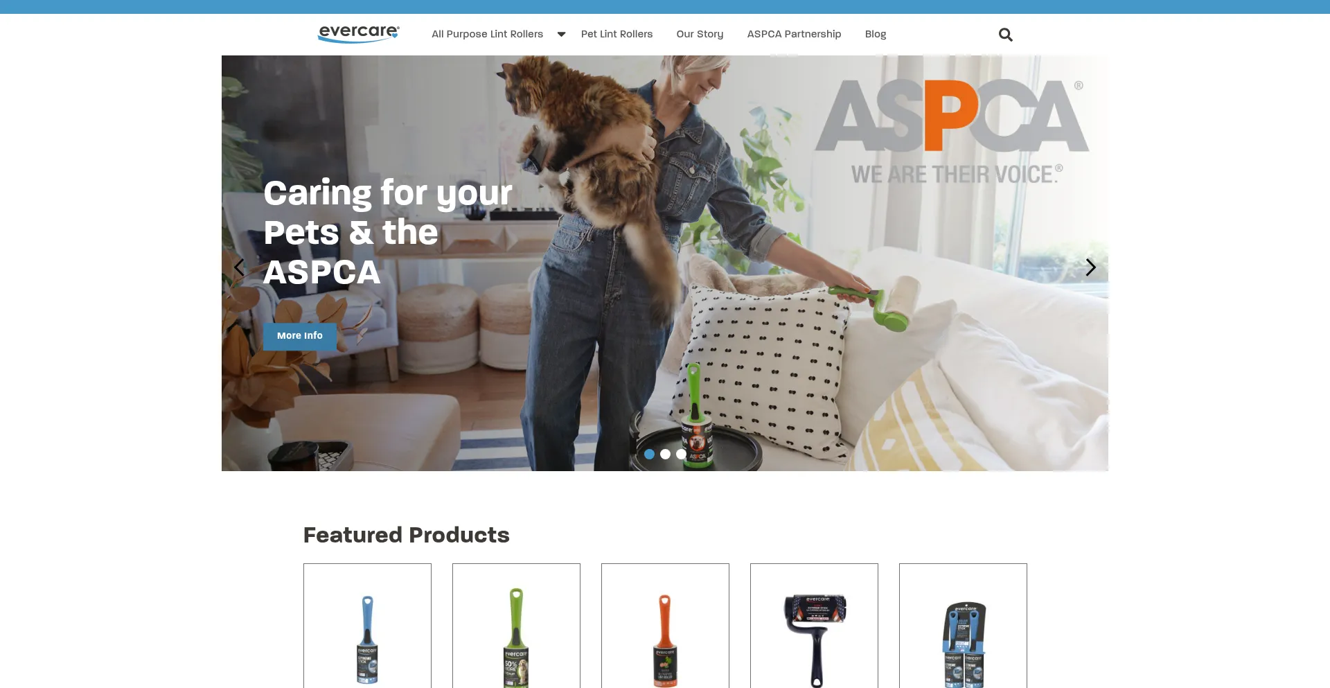 Website screenshot of Evercare.com