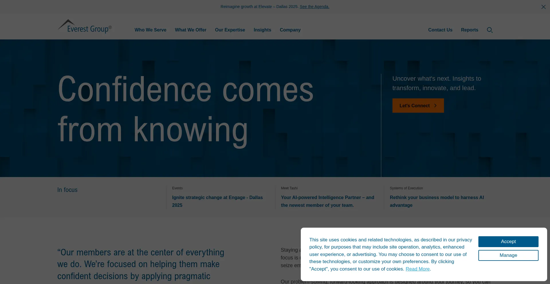 Website screenshot of Everestgrp.com