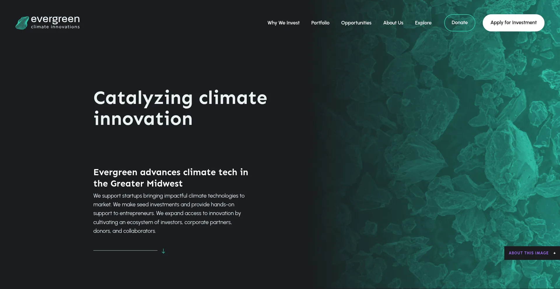 Website screenshot of Evergreeninno.org