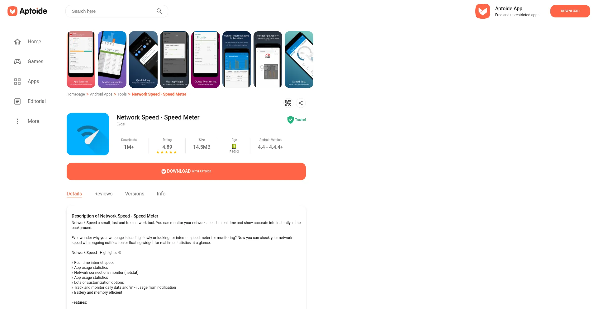 Evozi-network-speed.en.aptoide.com