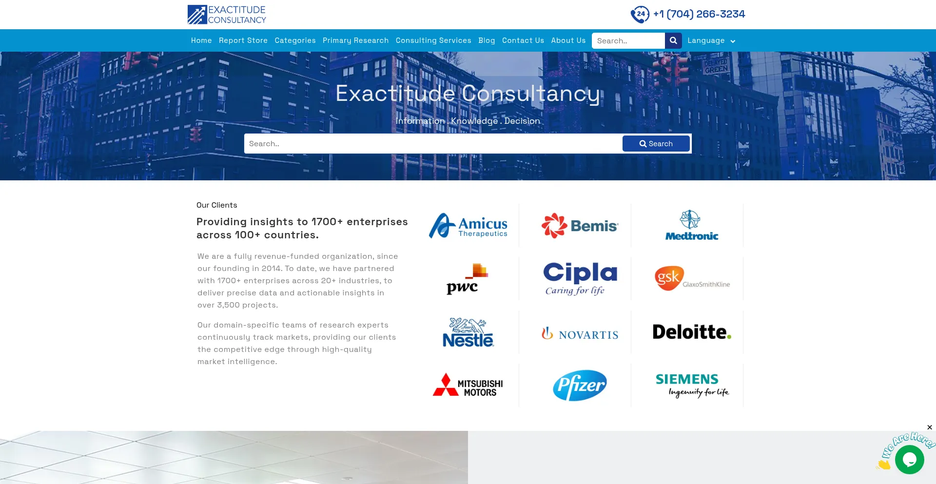 Website screenshot of Exactitudeconsultancy.com