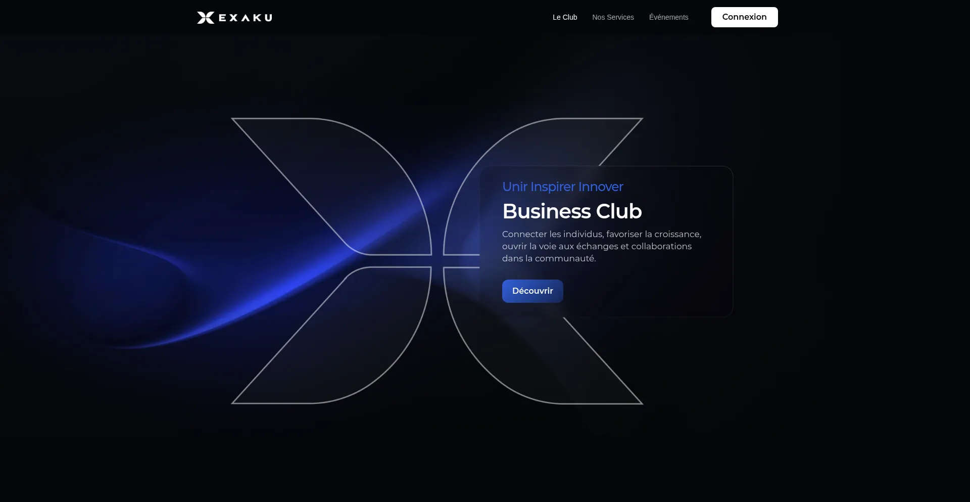 Website screenshot of Exaku.com