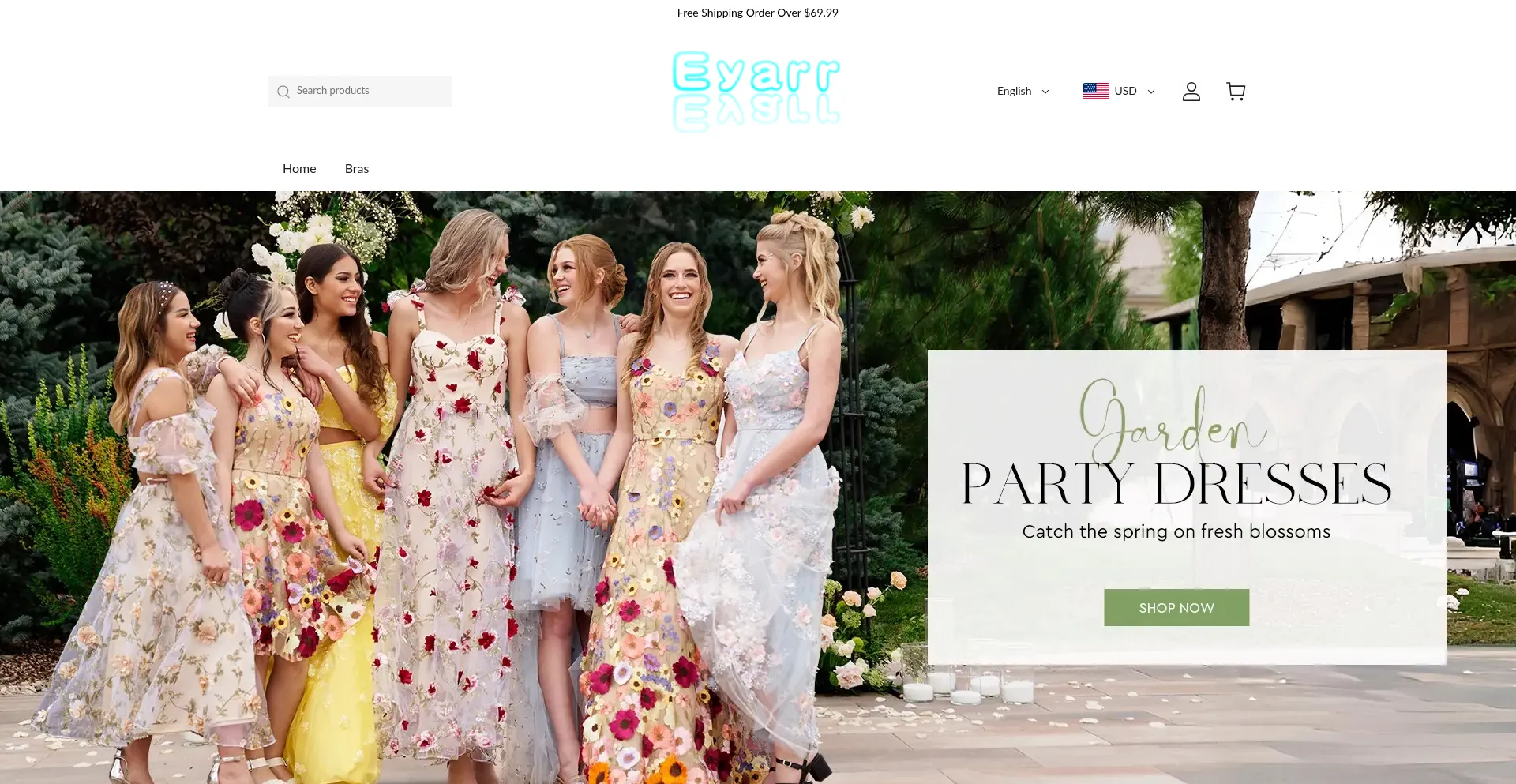 Website screenshot of Eyarr.com