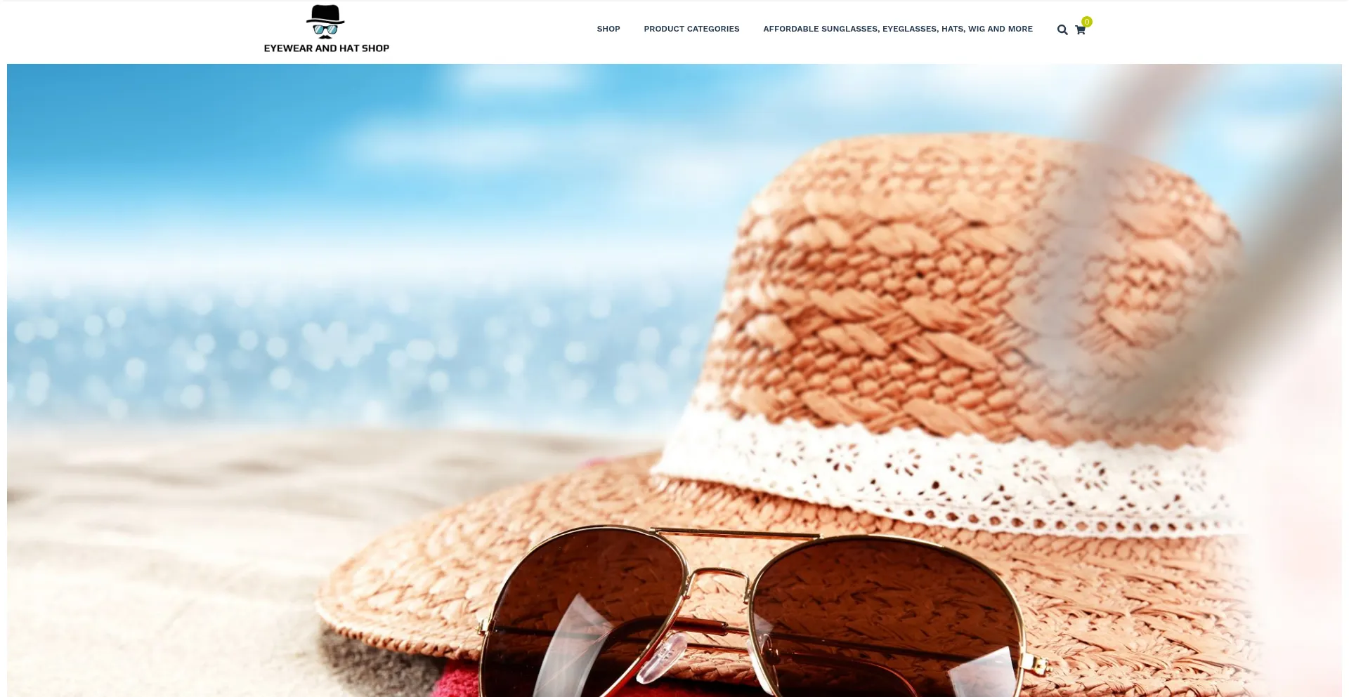 Eyewearandhatshop.com Screenshot