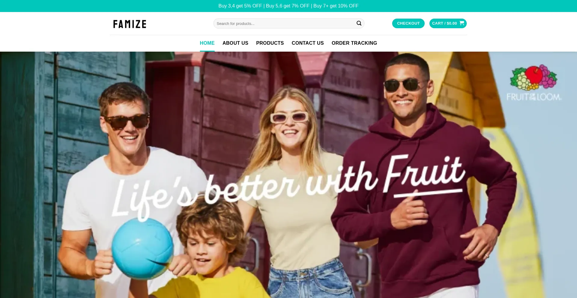 Website screenshot of Famize.store