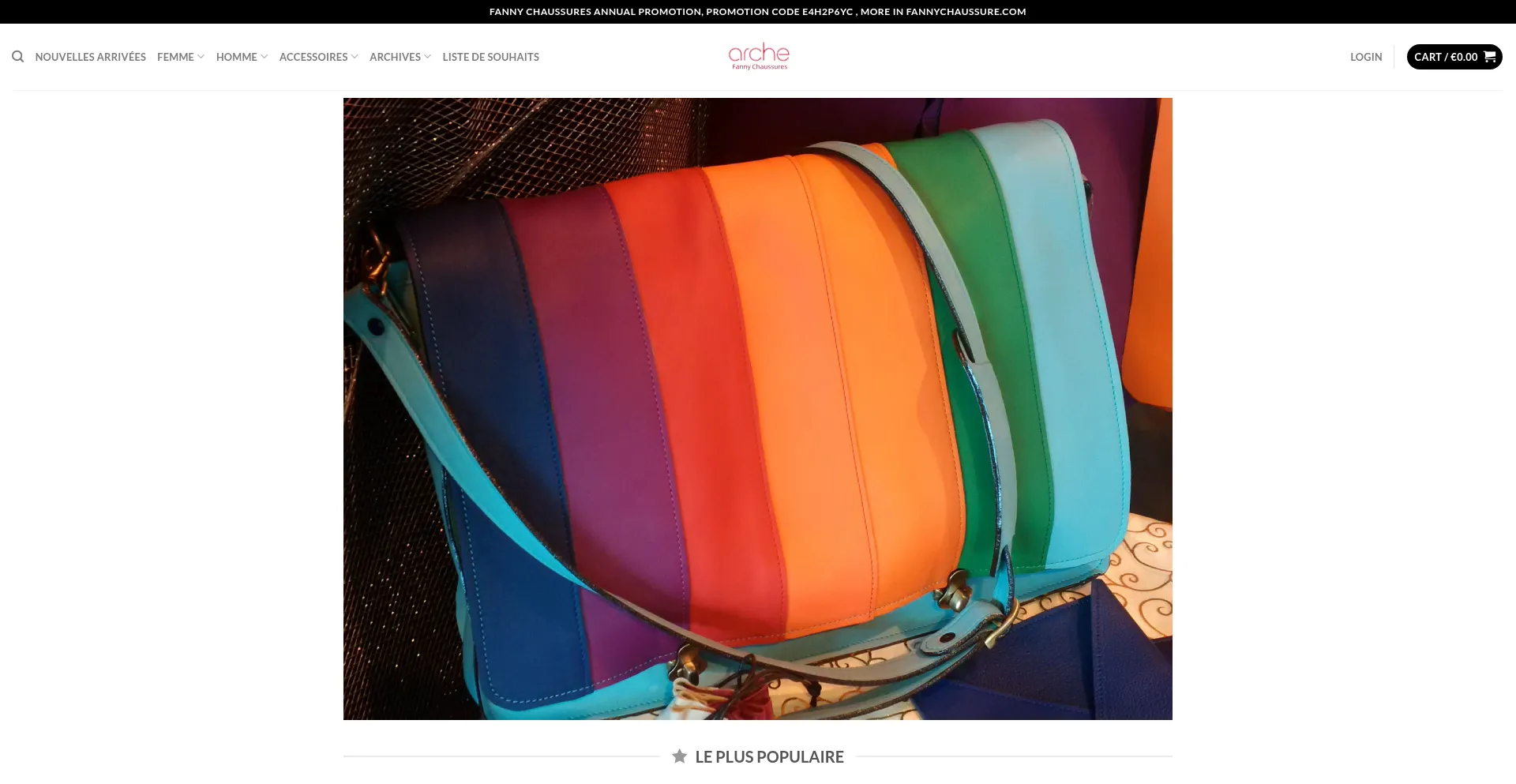 Website screenshot of Fannychaussure.com