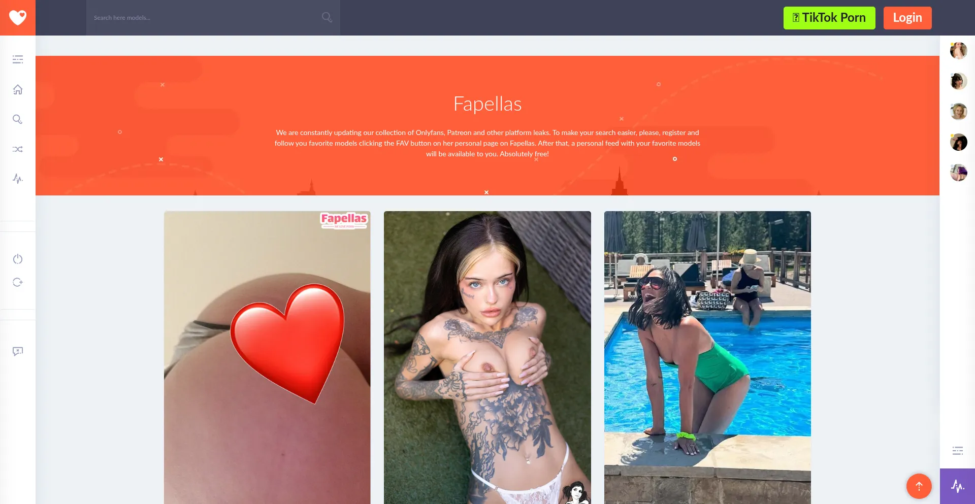 Website screenshot of Fapellas.com