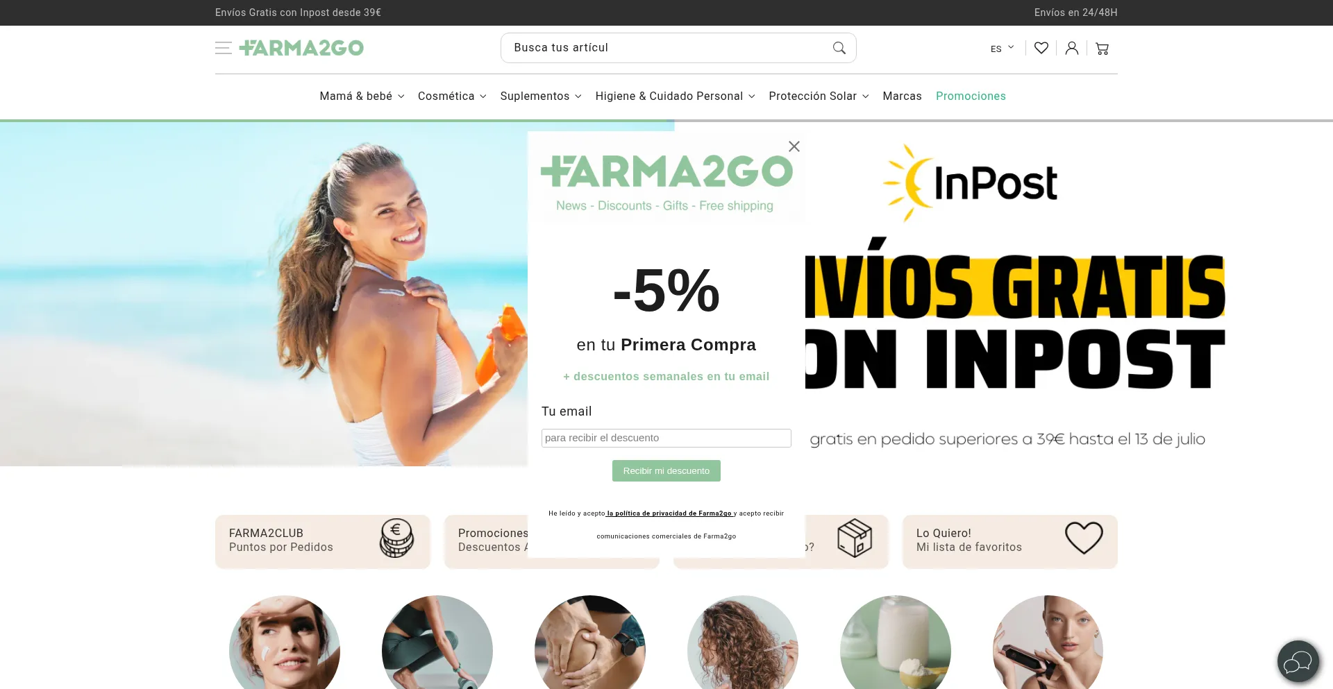 Website screenshot of Farma2go.com