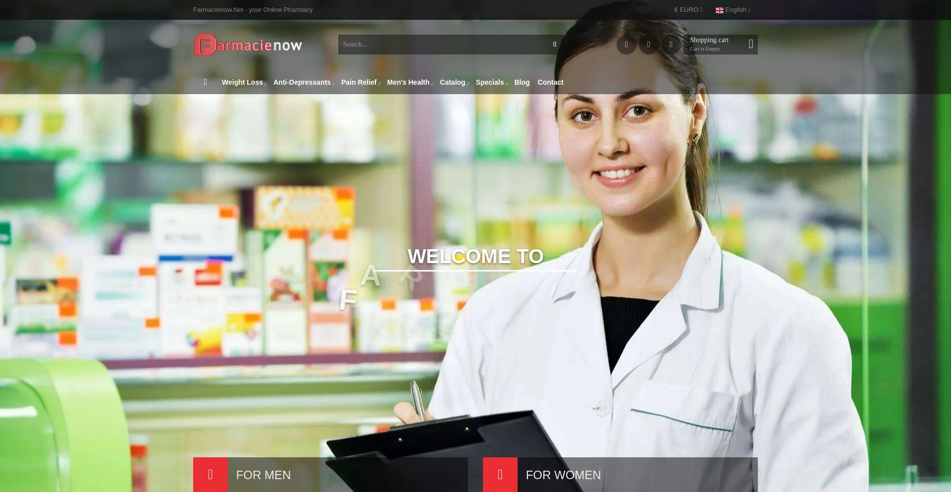 Website screenshot of Farmacienow.net
