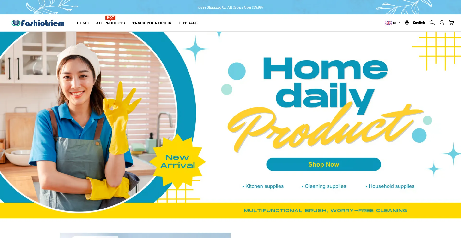 Website screenshot of Fashiotriem.com