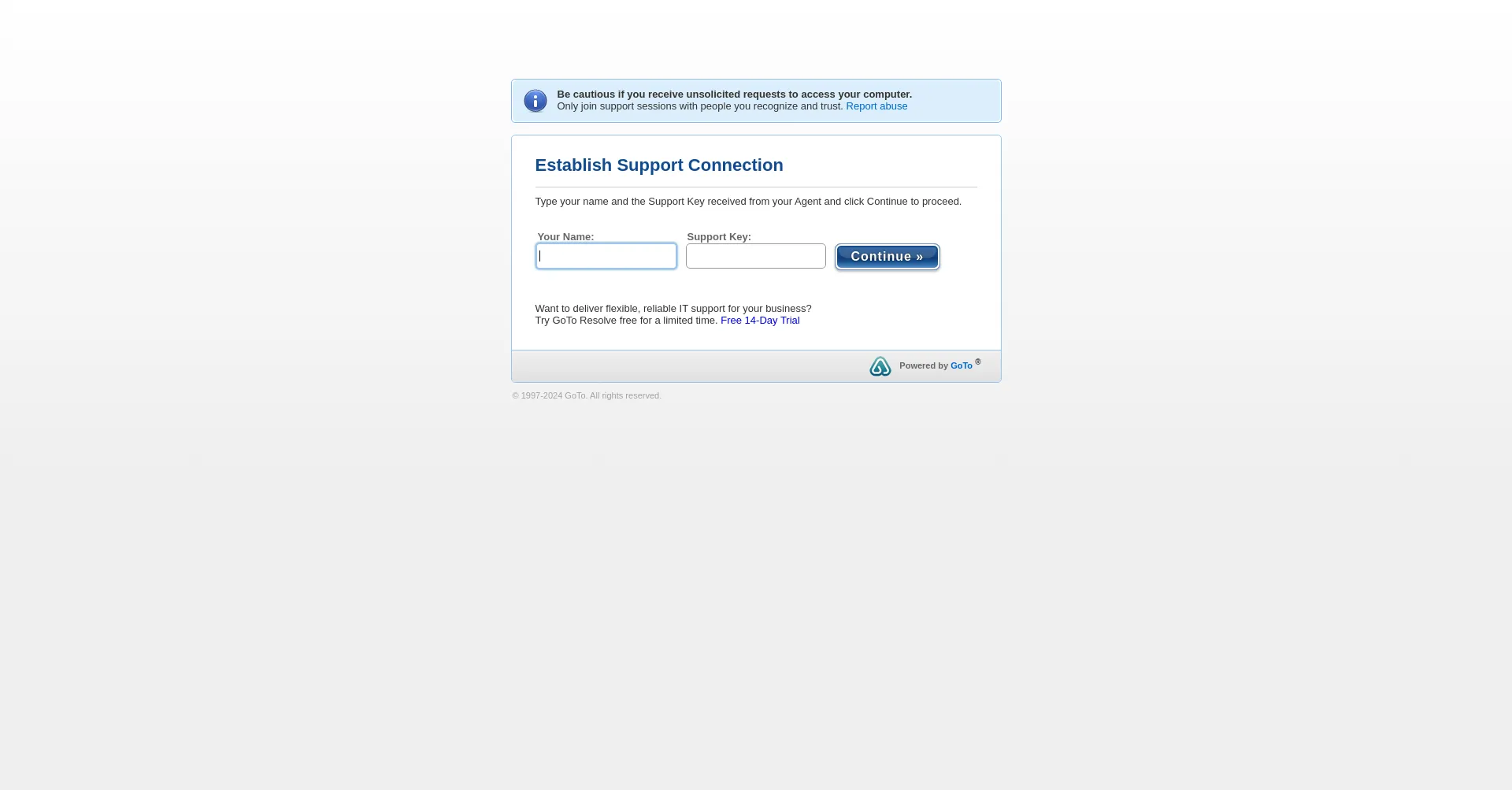 Website screenshot of Fastsupport.com