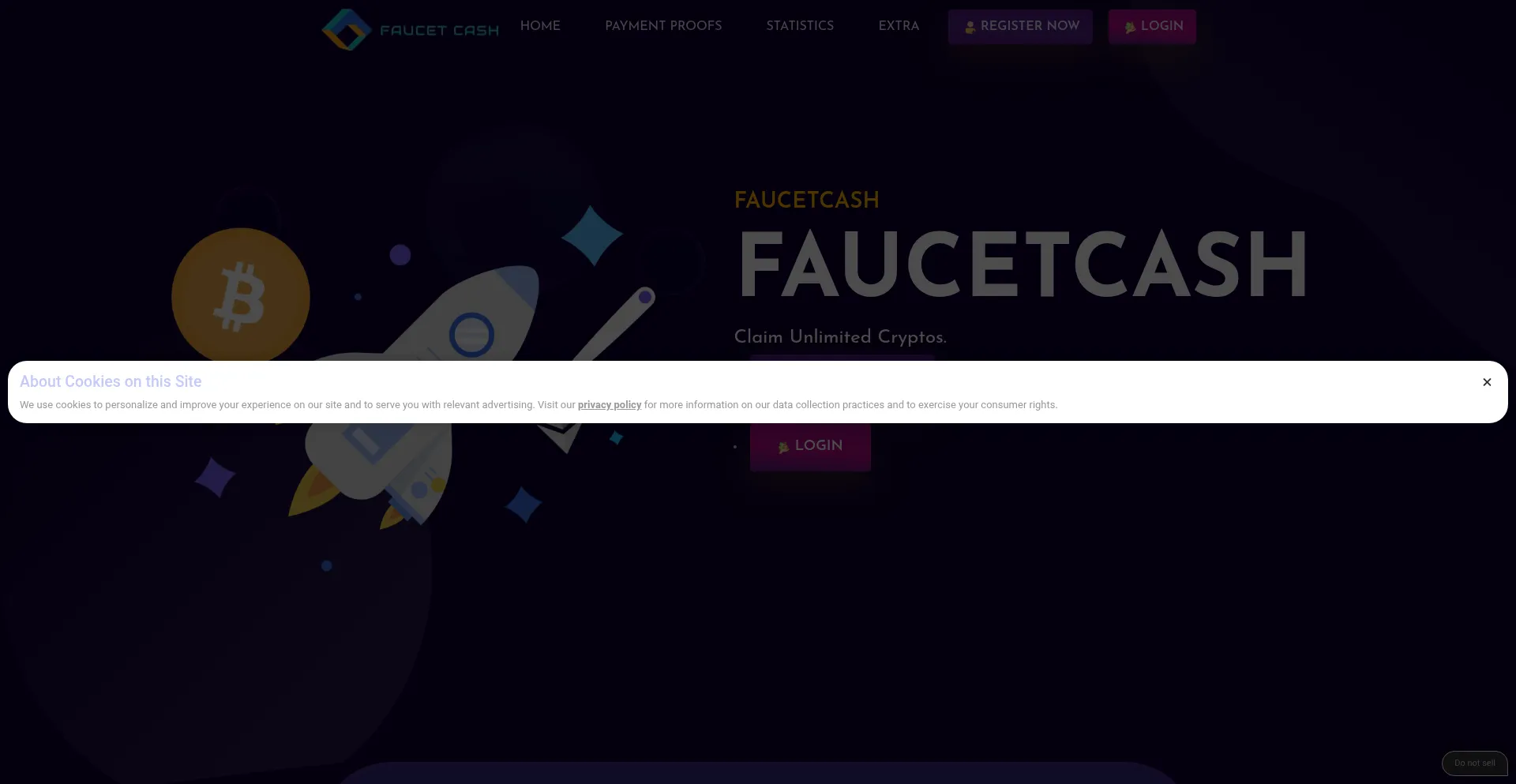 Faucetcash.xyz Screenshot