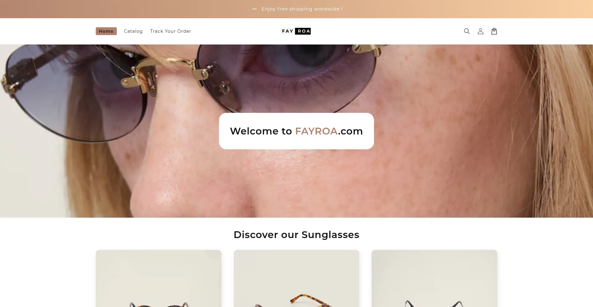 Website screenshot of Fayroa.com