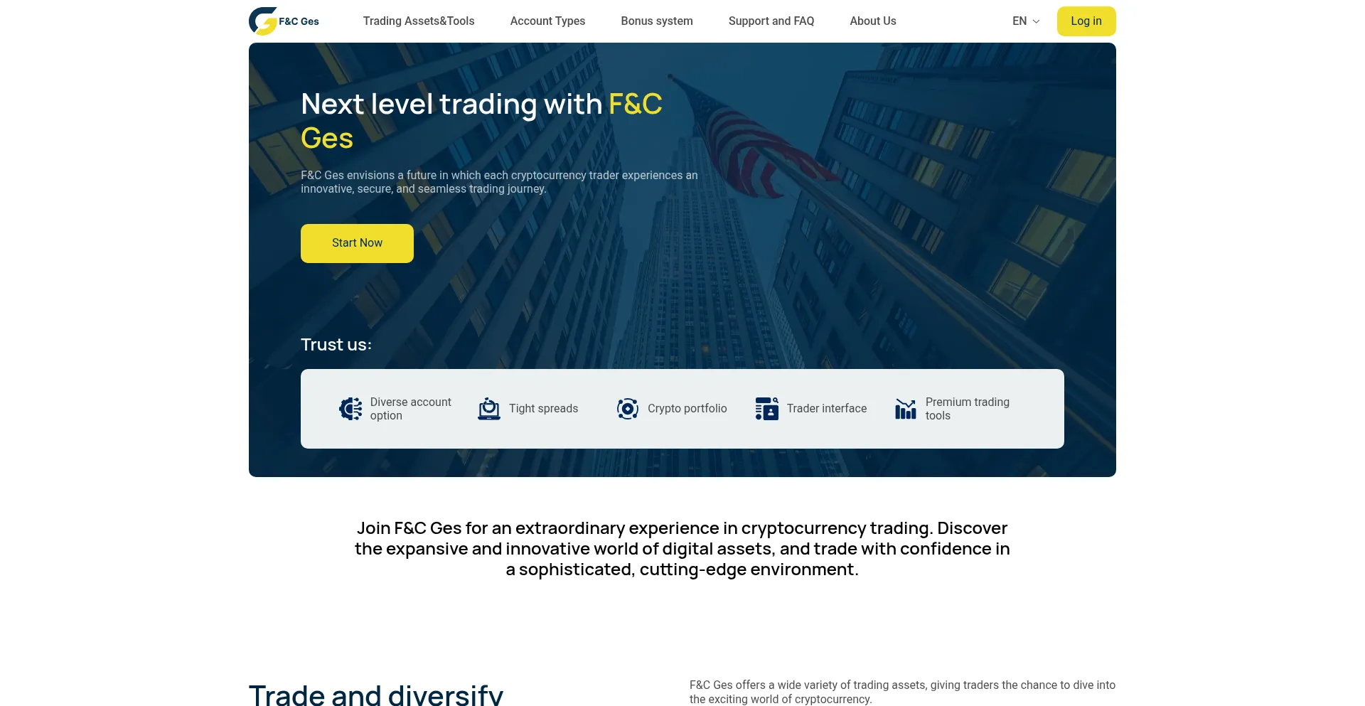 Website screenshot of Fc-ges.com