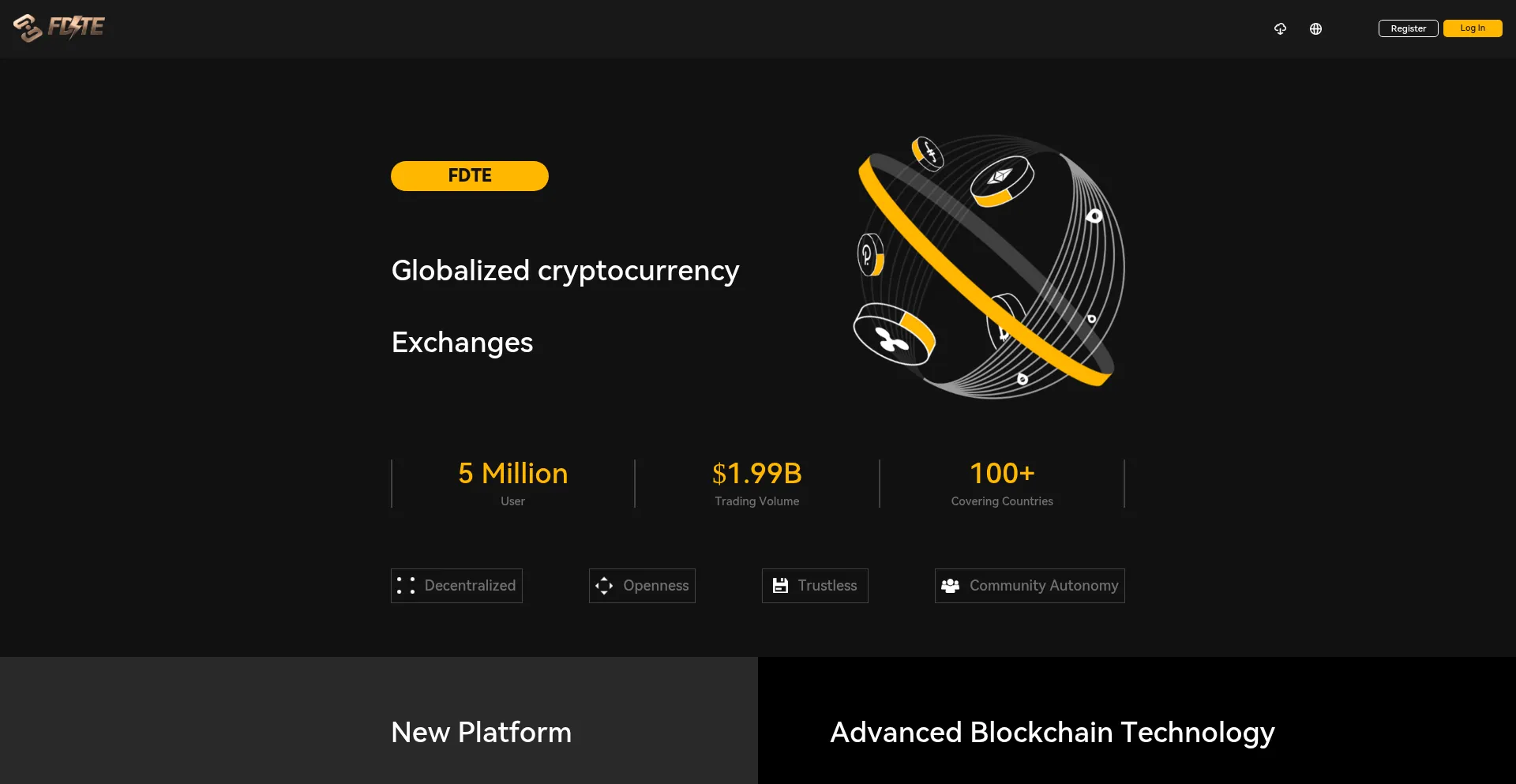 Website screenshot of Fdteus.xyz