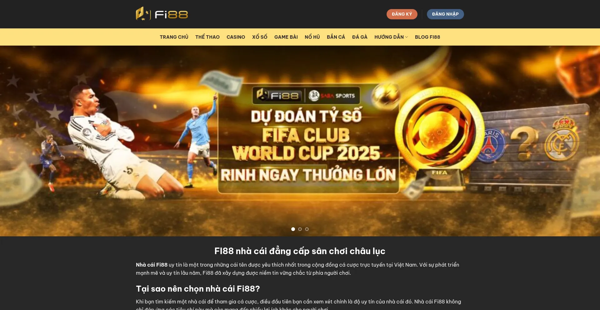 Website screenshot of Fi88.dev