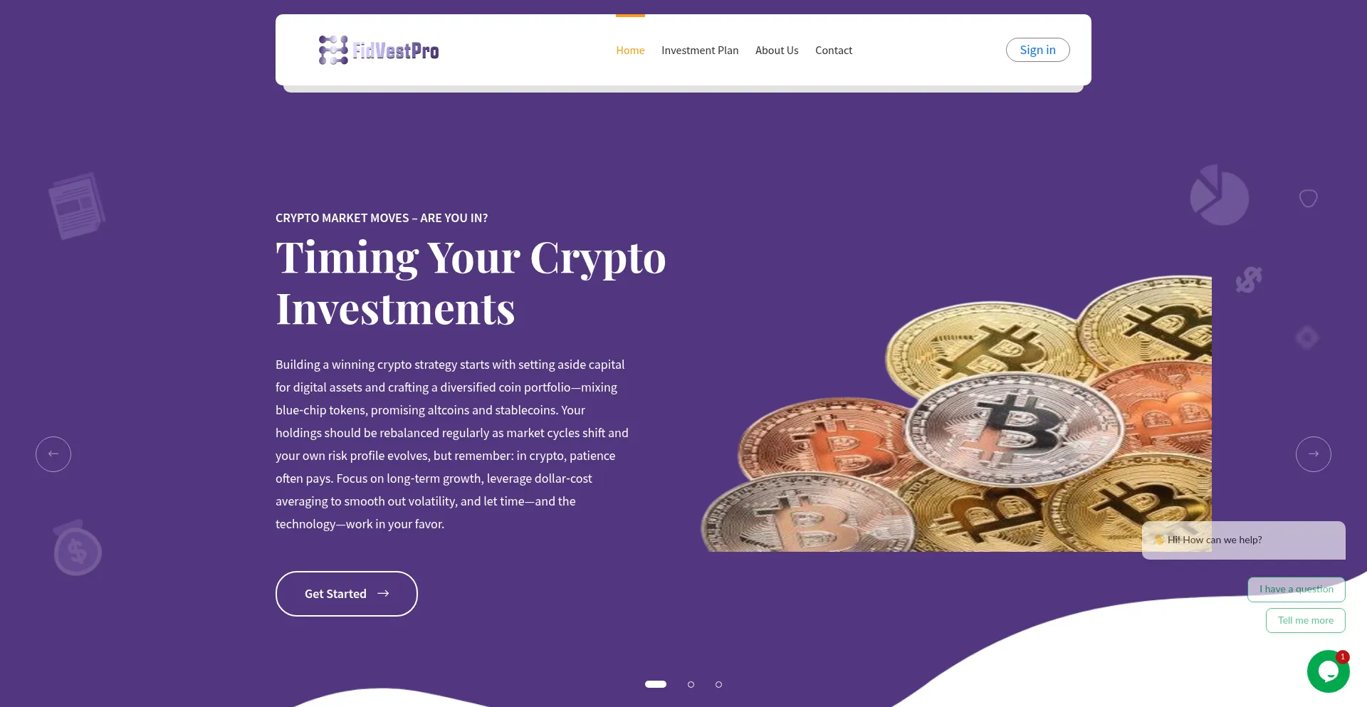 Website screenshot of Fidvestpro.com