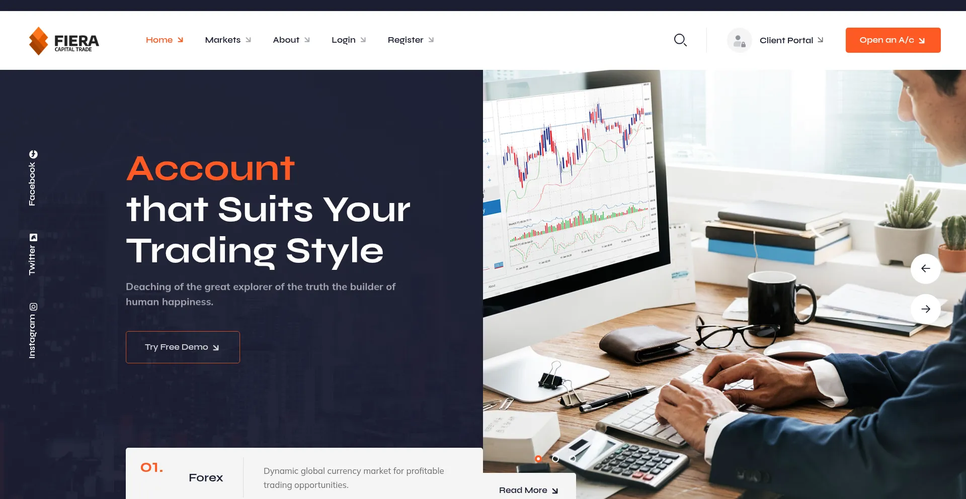 Website screenshot of Fieracapitaltrade.com
