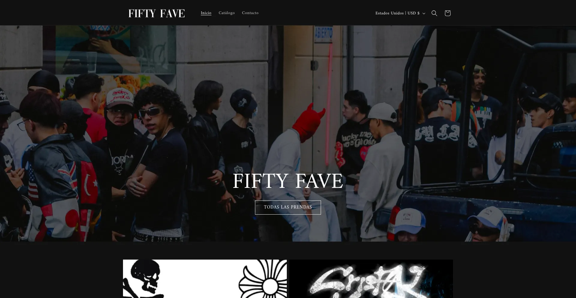 Website screenshot of Fiftyfave.online