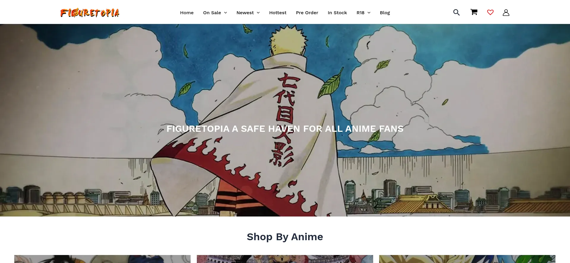 Website screenshot of Figuretopia.com
