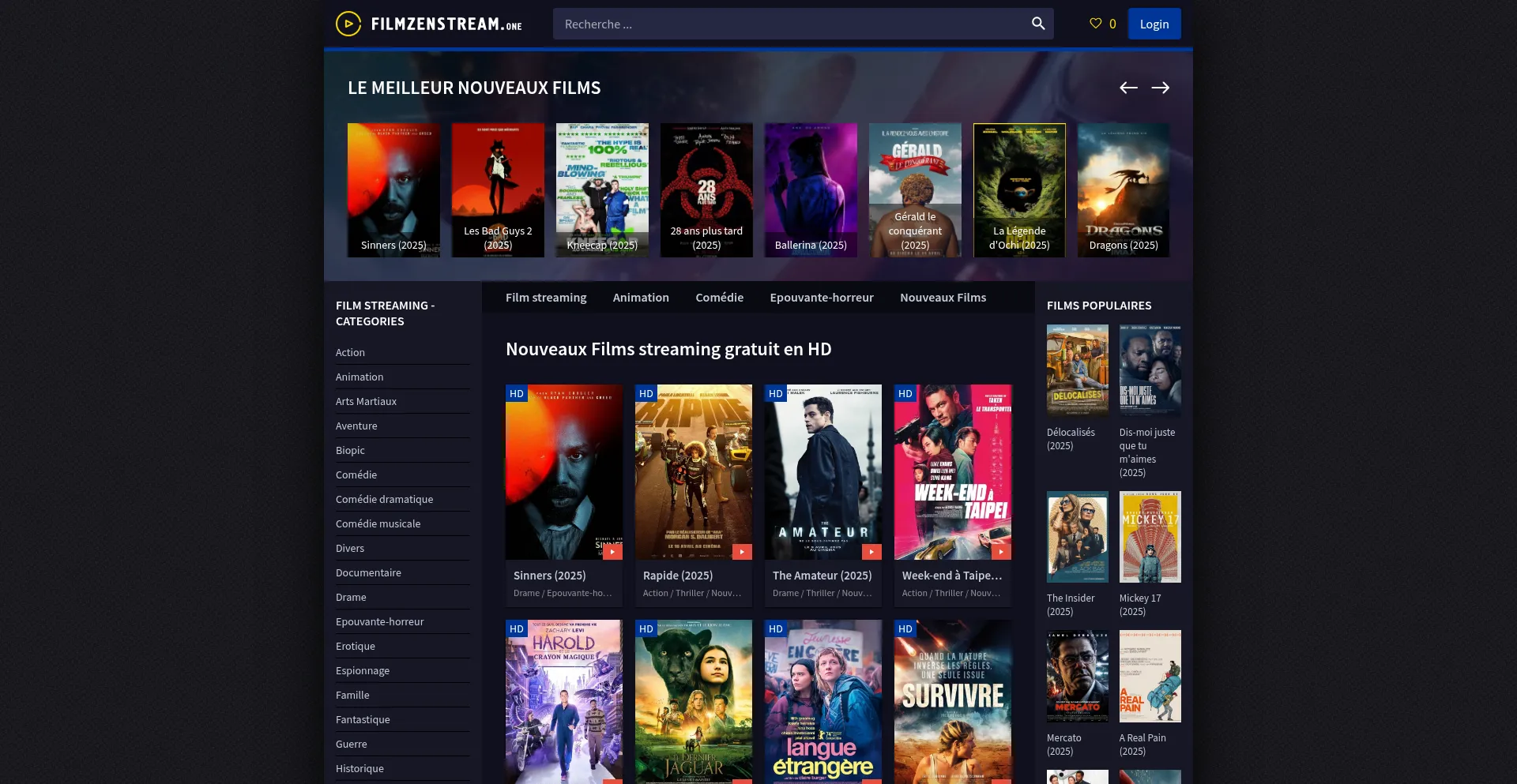 Website screenshot of Filmzenstream.tube