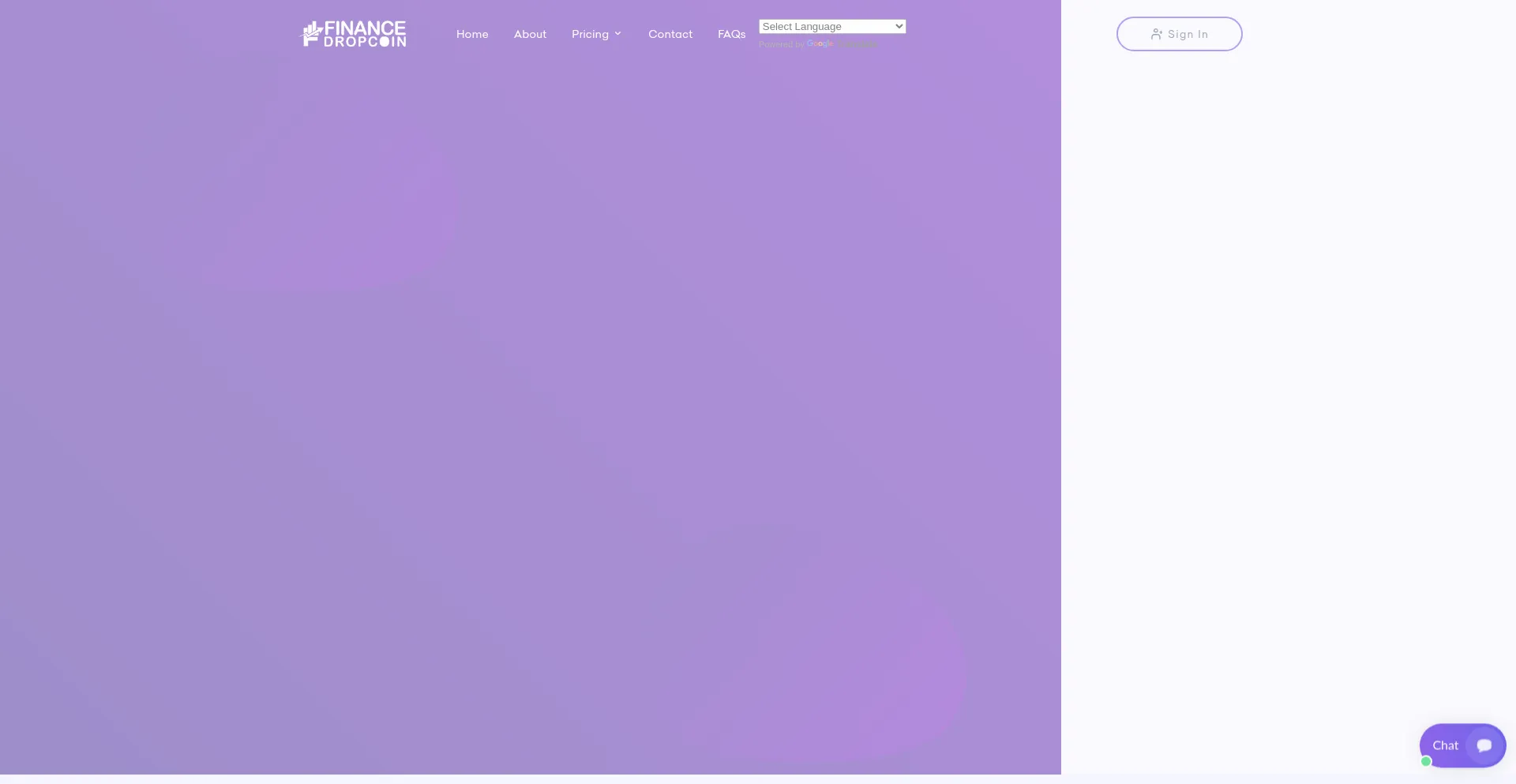 Website screenshot of Financedropcoins.com