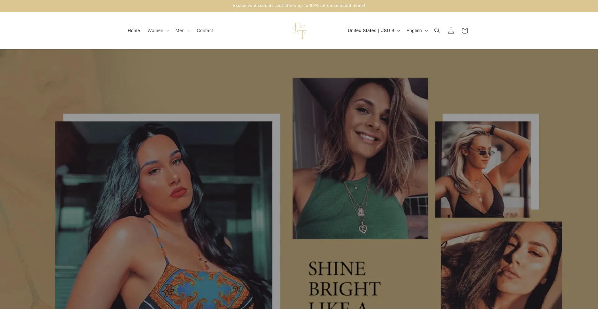 Website screenshot of Finetrove.shop