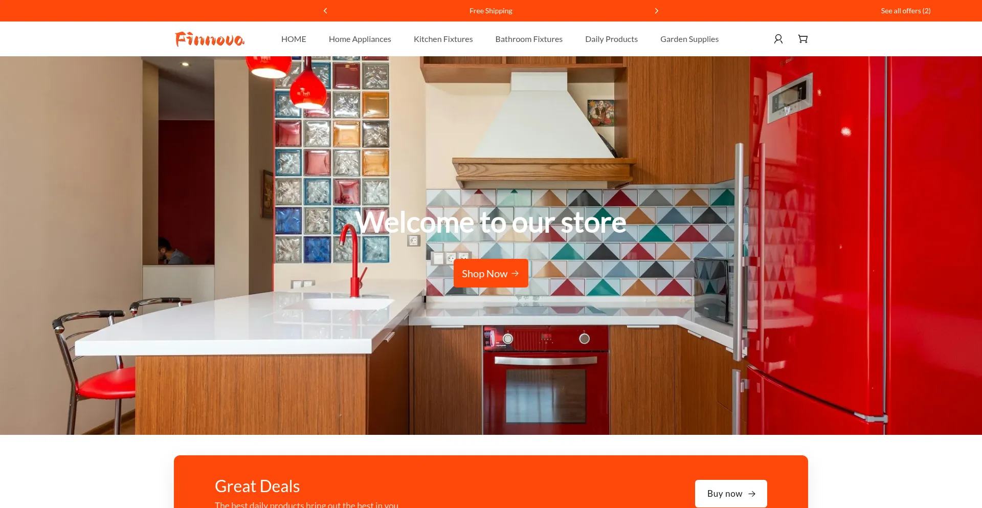 Website screenshot of Finnova.shop