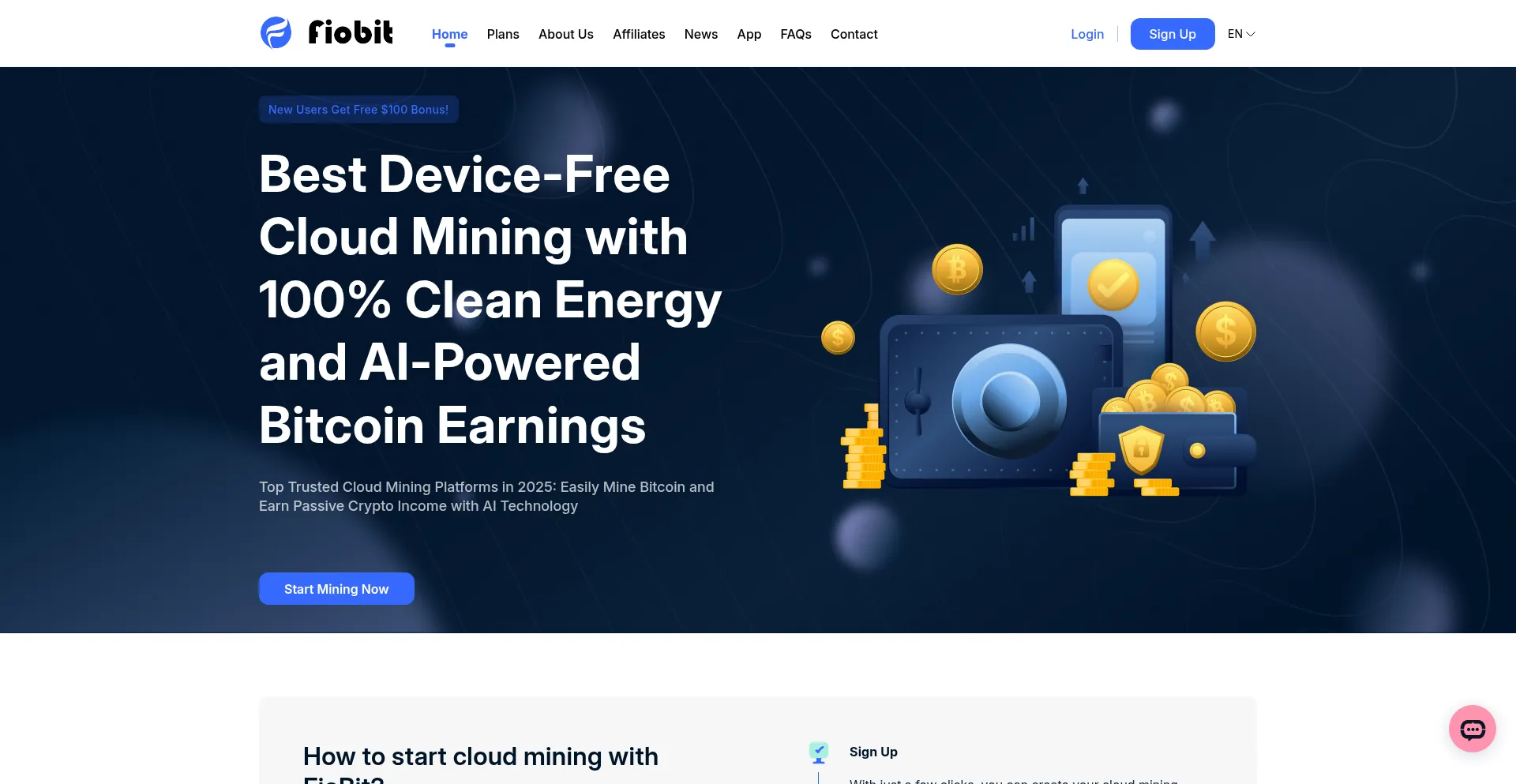 Website screenshot of Fiobit.vip