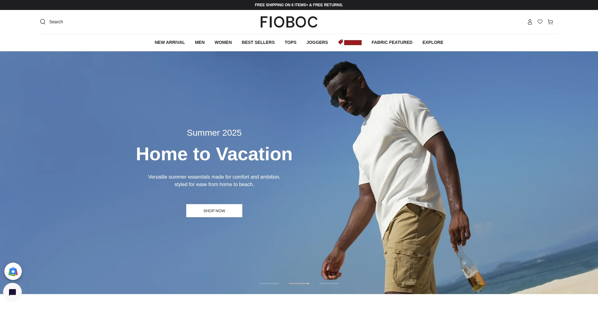 Website screenshot of Fioboc.com